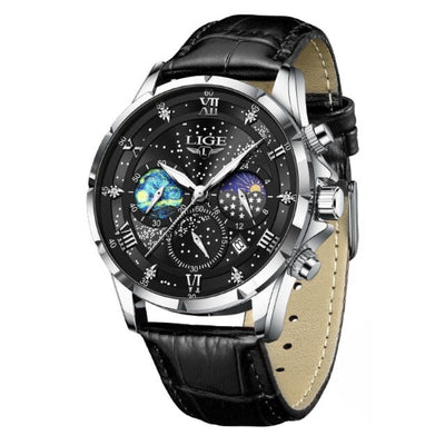 Montre Élégante à Phase de Lune