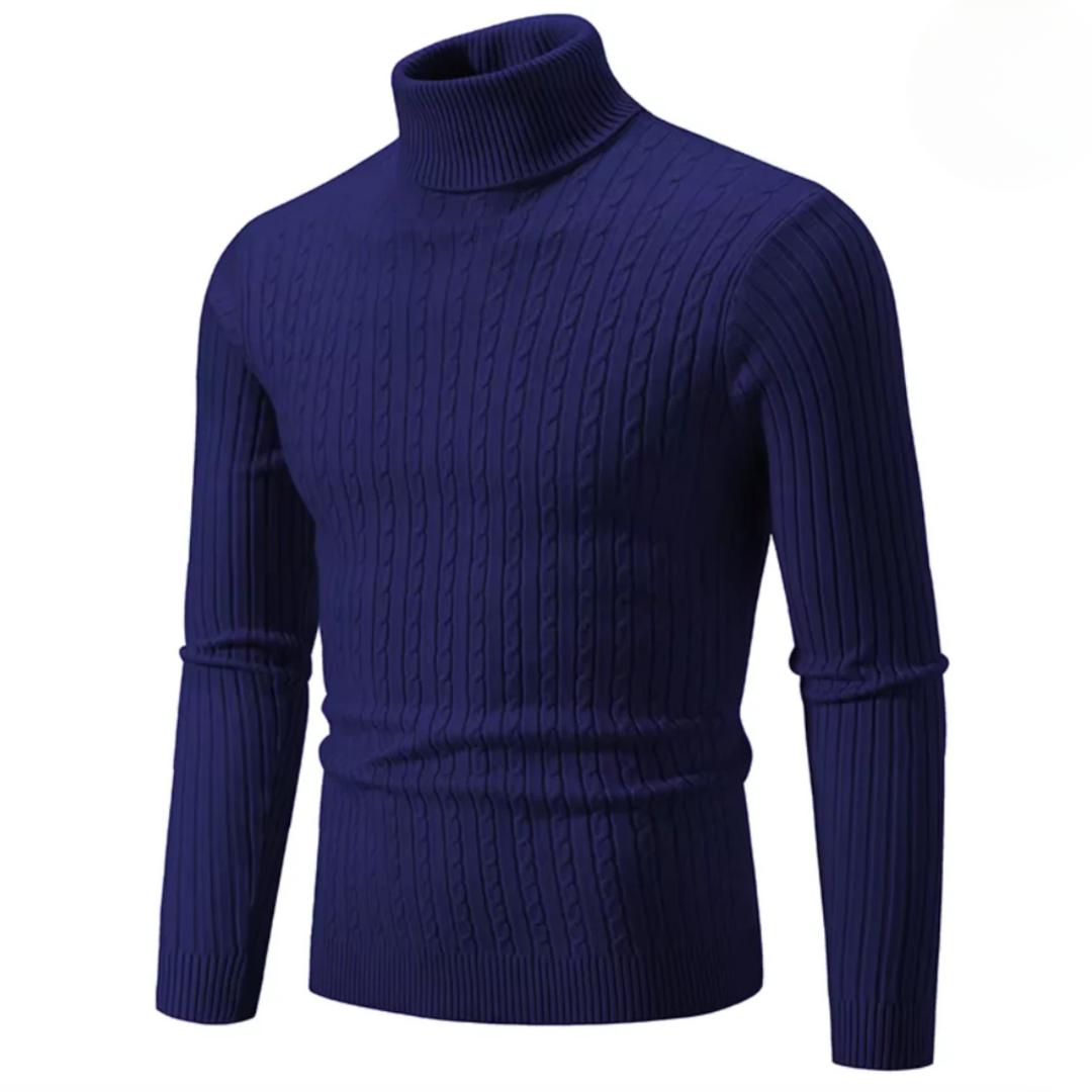 LORETT| Pull tricoté chaud à col roulé