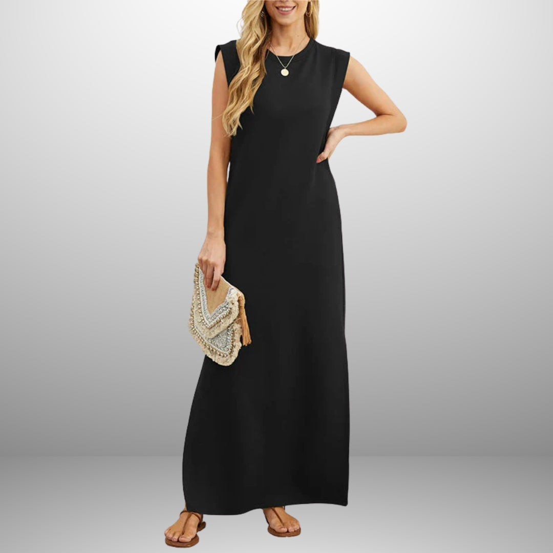 EMMA | Robe Longue Fluide Anti-Crease