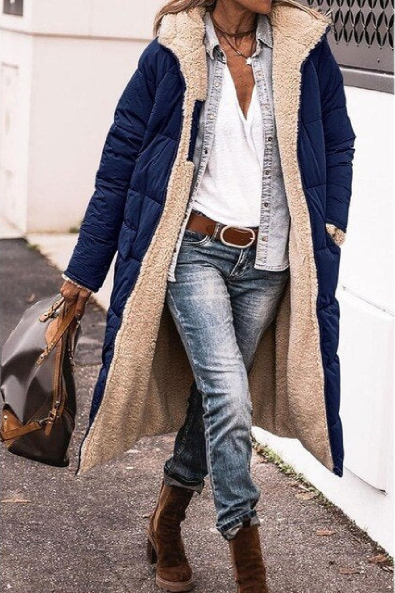 CARINA - Manteau réversible élégant pour femmes
