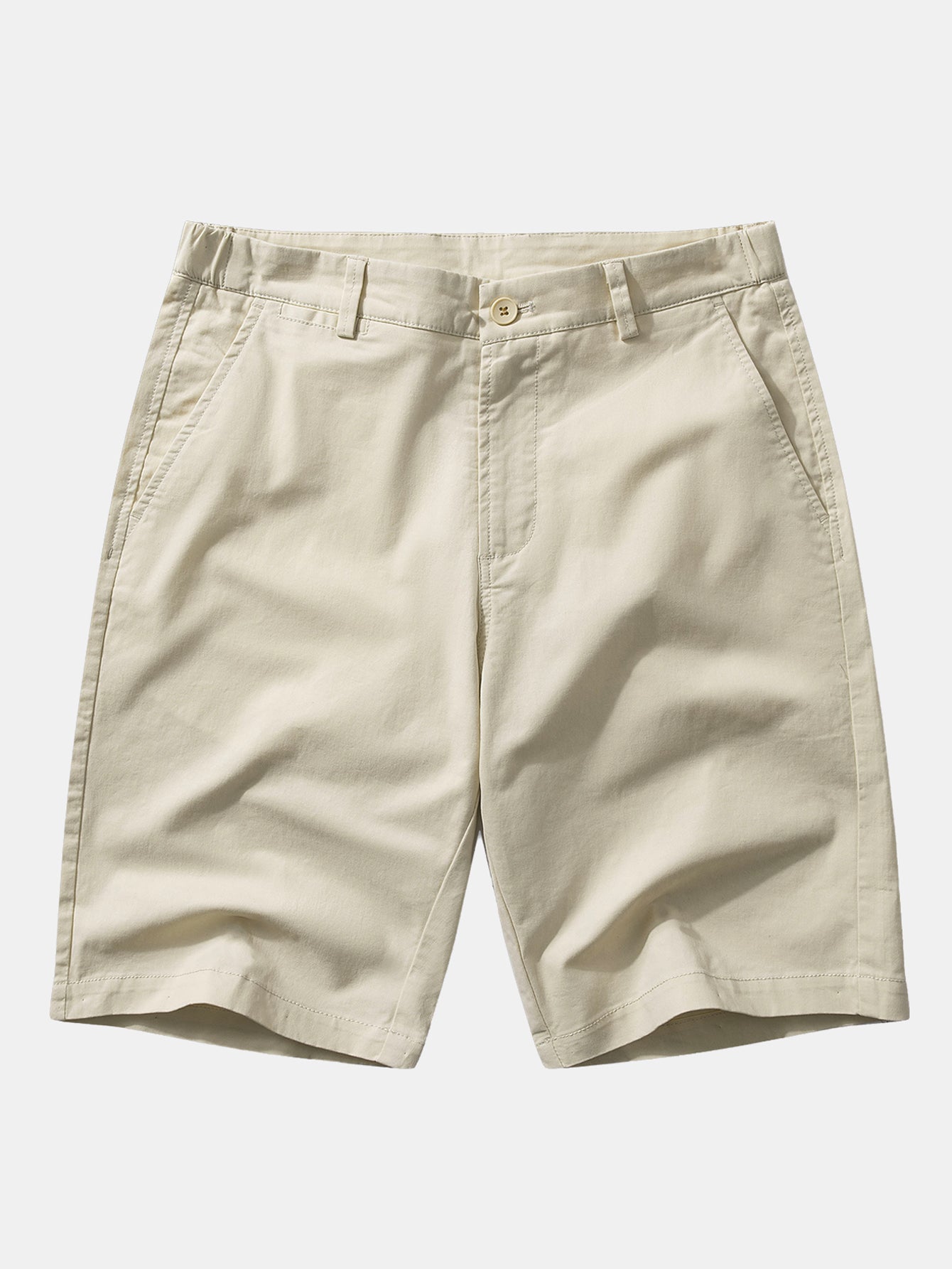 Polo en Maille Géométrique à Col en V & Short Chino en Coton