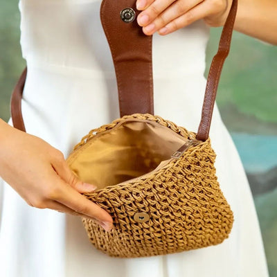 Céleste sac en paille tressée