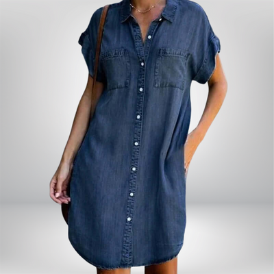 Carina - Robe en Denim Décontractée