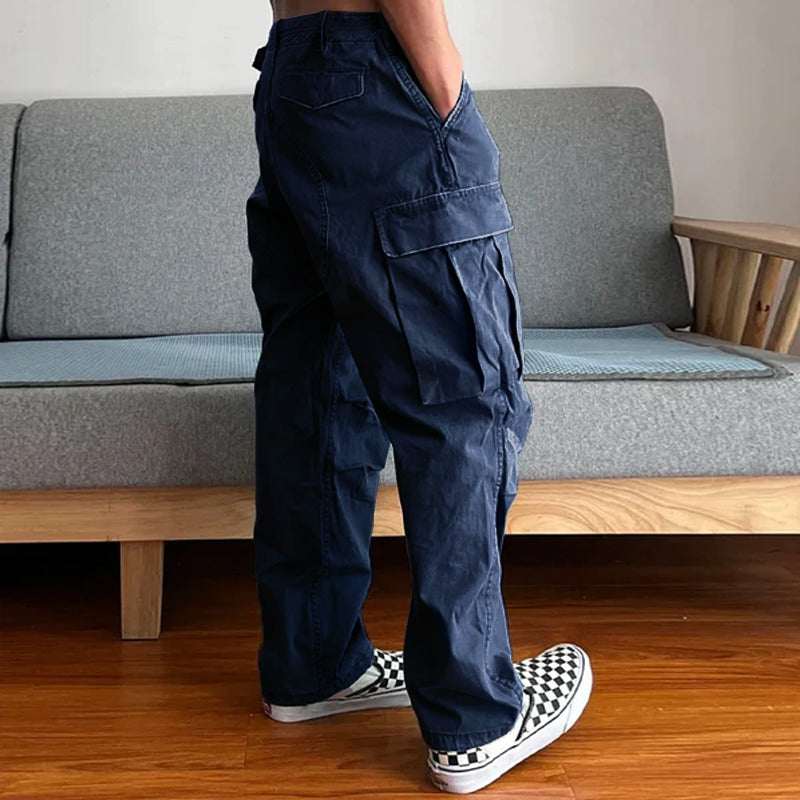 Pantalon cargo ample et résistant