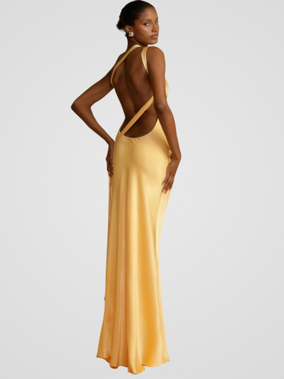 Aurélie™ Robe Maxi Satinée