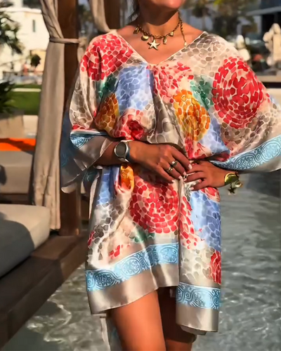 Tunique de Plage Resort Imprimée Maillot de Bain