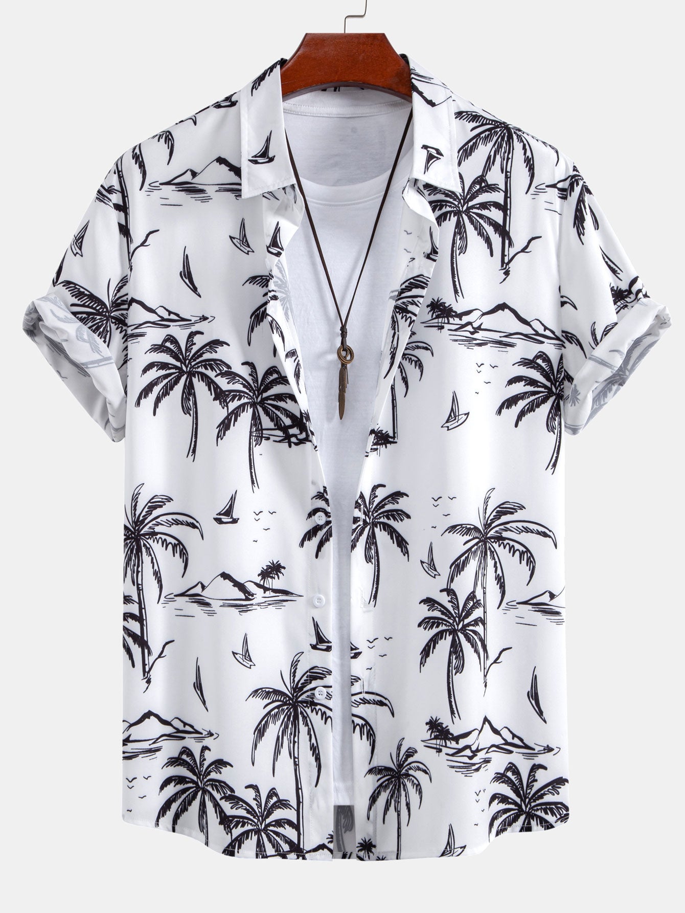 Ensemble Tropical : Chemise Palmiers & Short de Bain à Cordon
