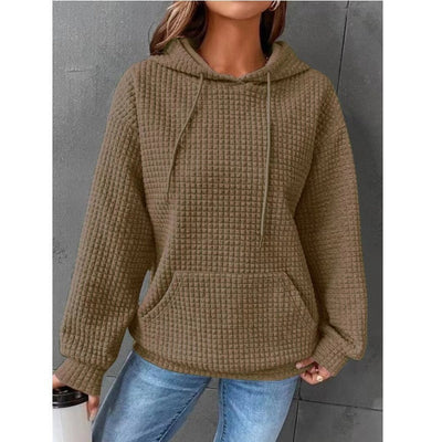Sweat à Capuche Texturé | Confort Quotidien | Design Quadrillé