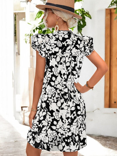 Clémence | Robe d'été  fleurie pour femme | Mini