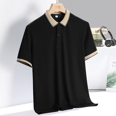Polo homme – Coupe standard – Tissu respirant – Col contrasté – Manches courtes