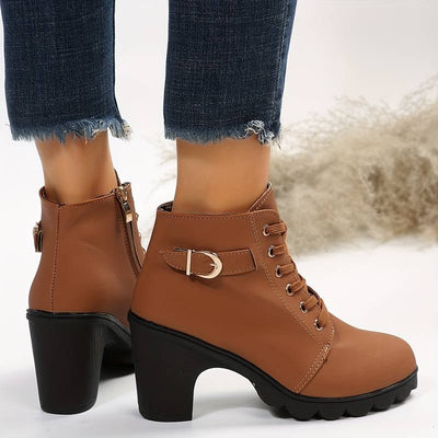 Lana | Bottes Lacets Pour Femme | Talons