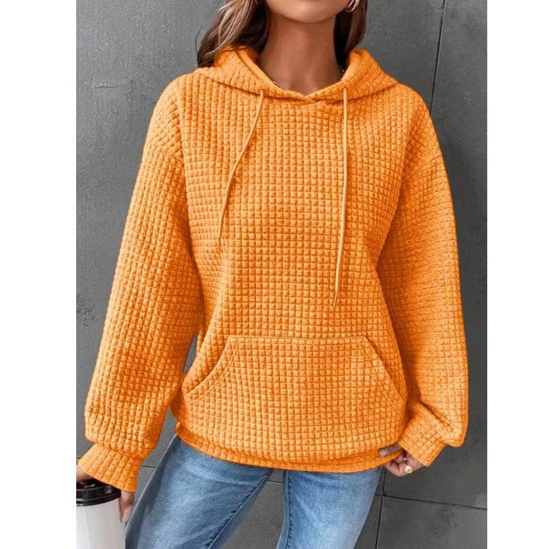 Sweat à Capuche Texturé | Confort Quotidien | Design Quadrillé
