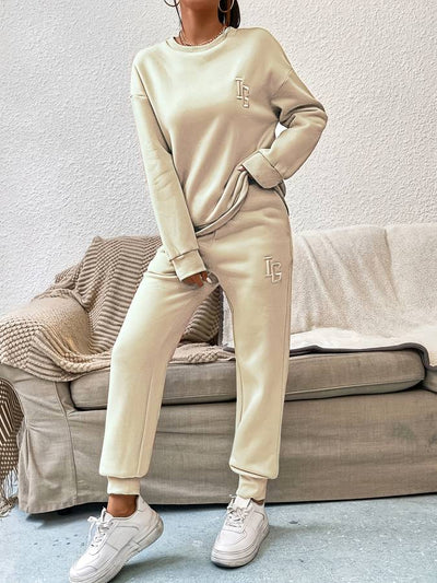 Joy - Élégant ensemble pull et pantalon pour femmes