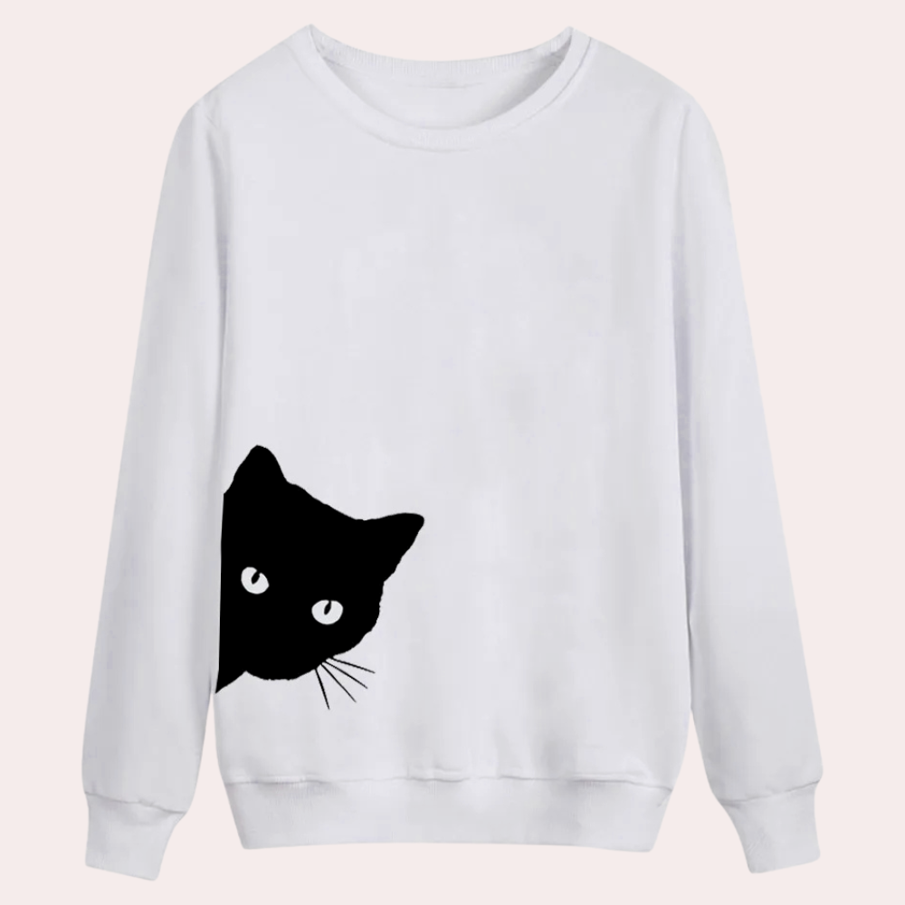 ROSELY - Sweat à Motif Félin pour Dames
