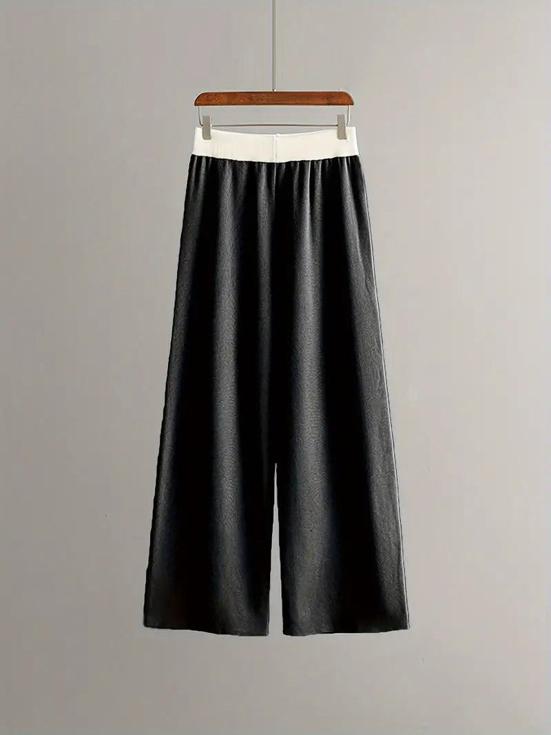 Harper™ - Ensemble élégant de haut en tricot à manches longues et pantalon avec décolleté en V