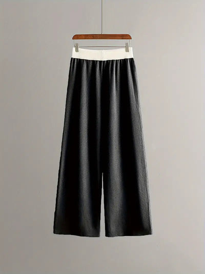 Harper™ - Ensemble élégant de haut en tricot à manches longues et pantalon avec décolleté en V