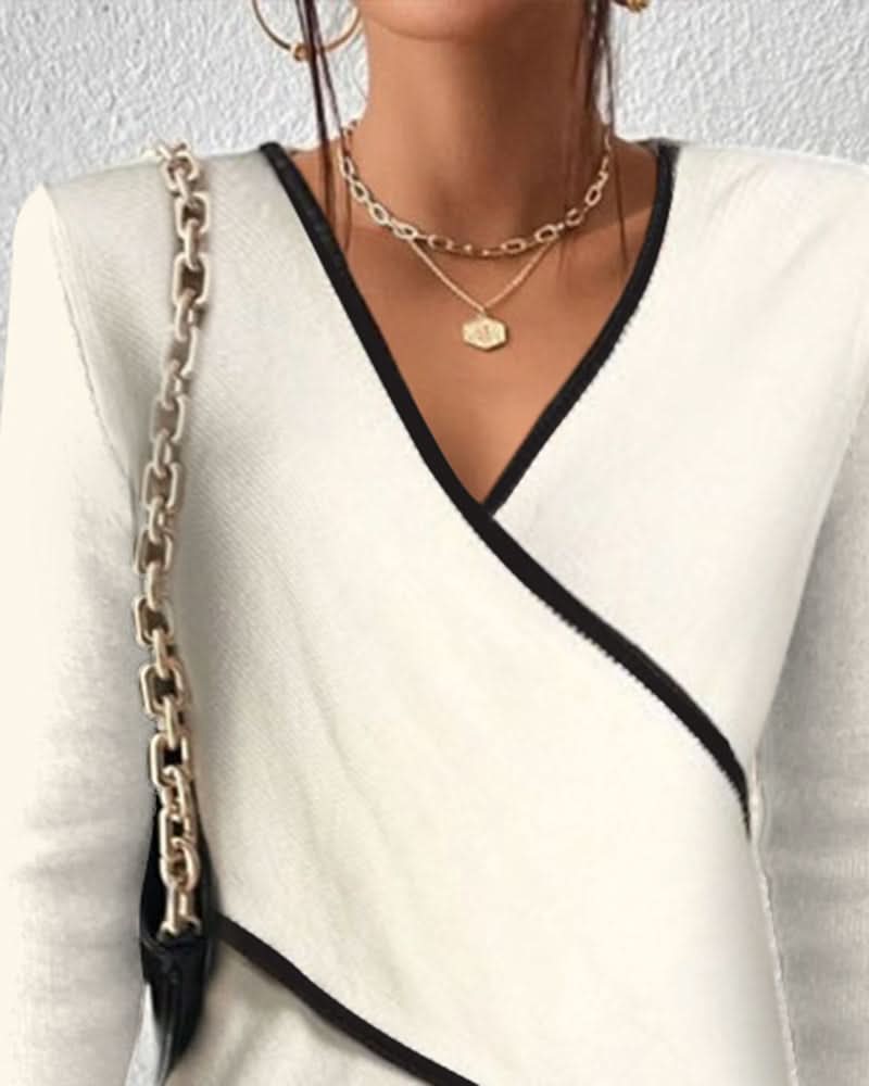 Megan™ | Pull élégant à col en V