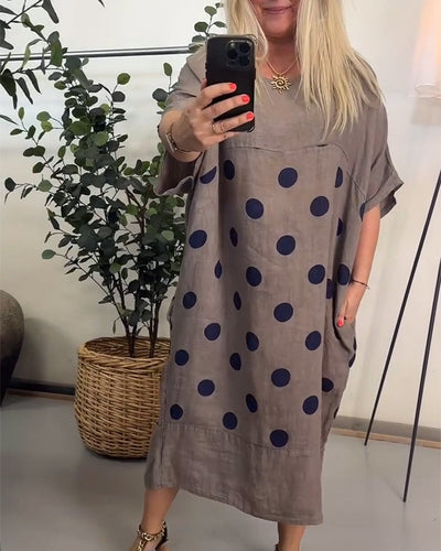Robe Lâche Décontracté Imprimé À Pois
