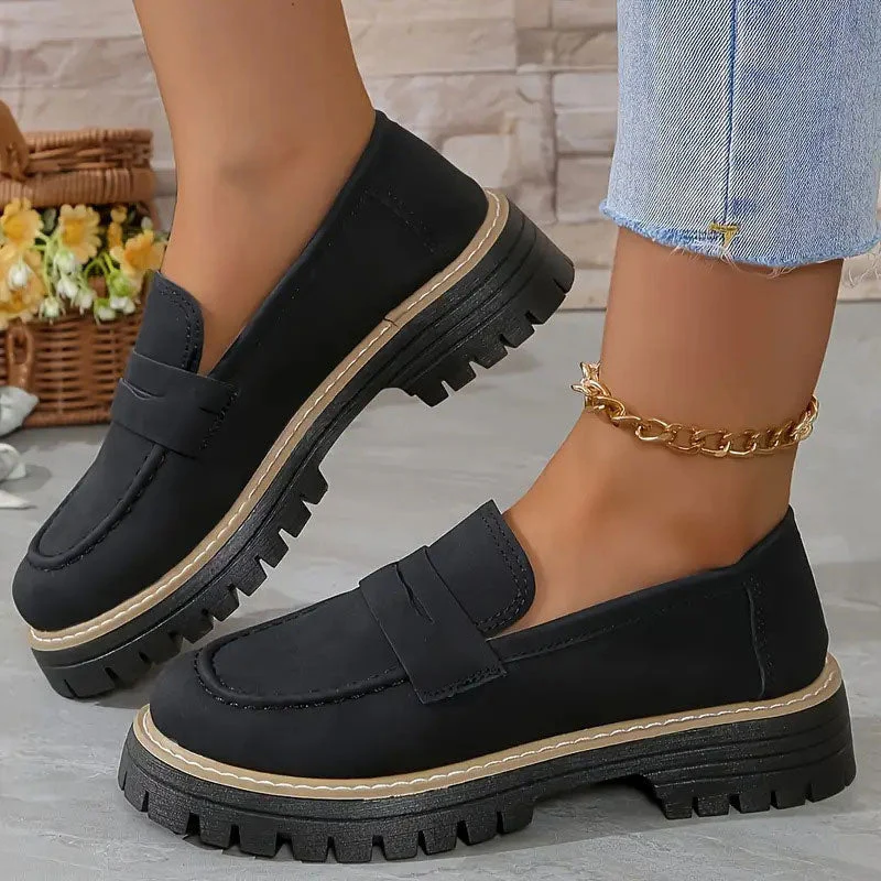 ⏳Temps limité 50% de réduction💥Mocassins confortables et épais pour femmes avec plateforme