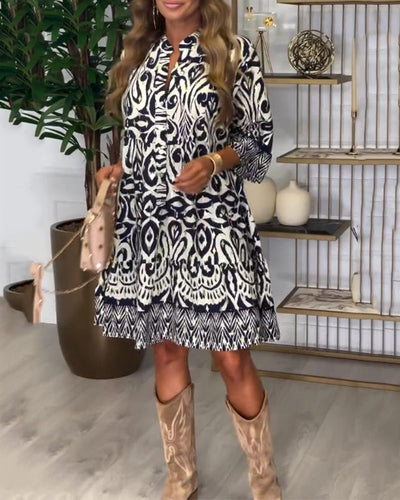 Robe Ample Imprimée Droite