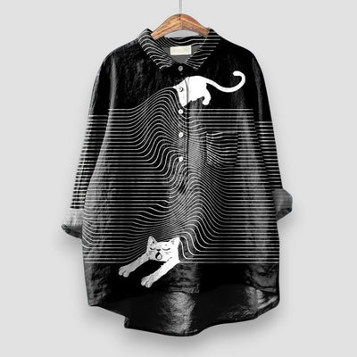 Chemise à imprimé canin pour femme