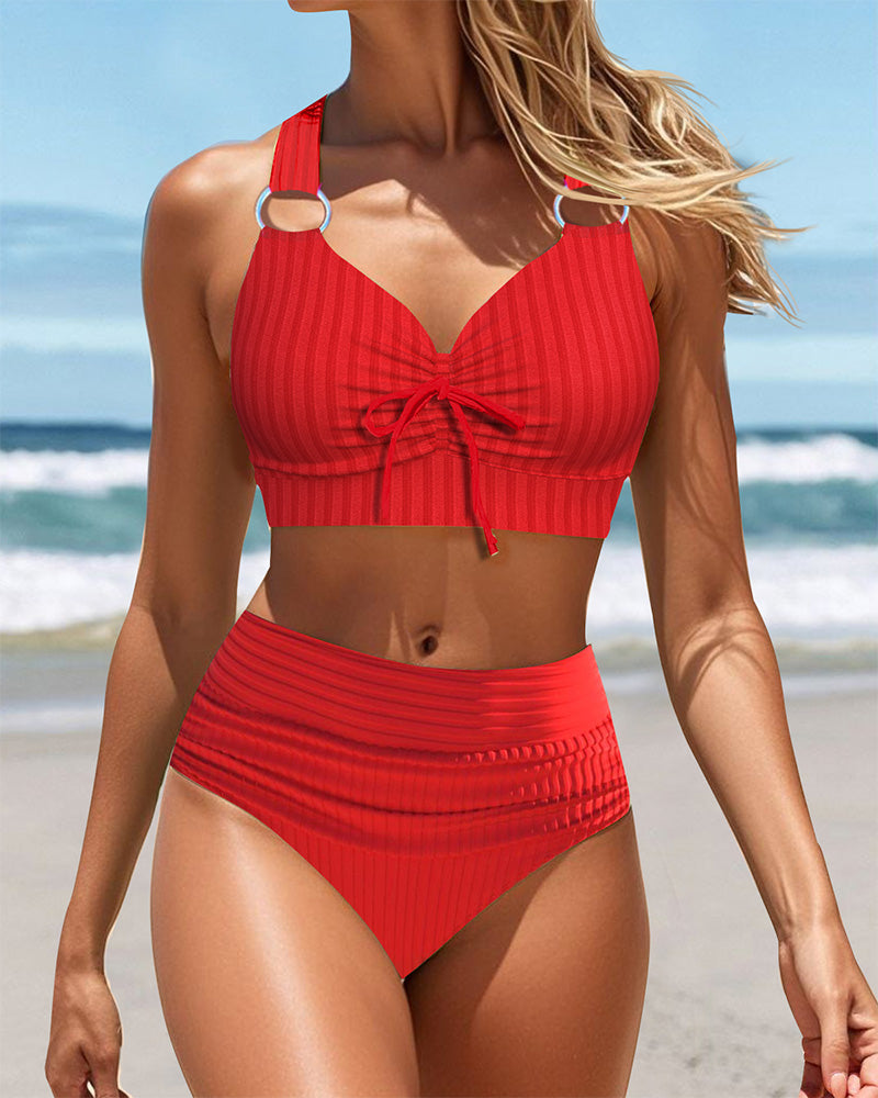 Bikini À Nouer Style Soutien-Gorge Triangle