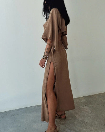 Ensemble chic en coton et lin