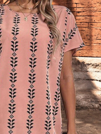 Vivienne - Robe D'Été À Manches Courtes Avec Motif Floral