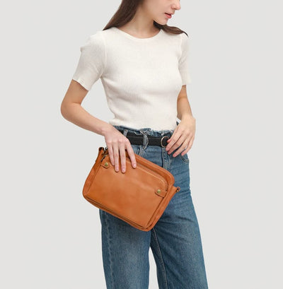 KIM™ - SAC À BANDOULIÈRE EN CUIR PRATIQUE ET ÉLÉGANT