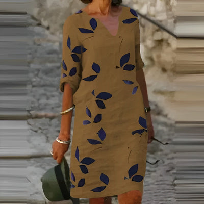 Robe Imprimée Manches 3/4 Pour Femme | Mini