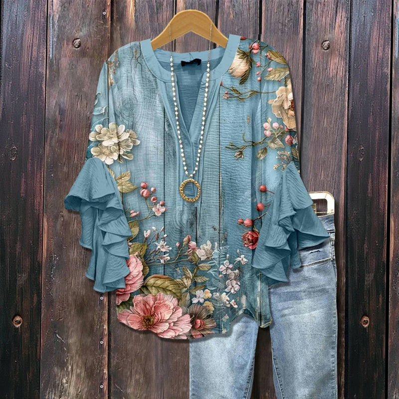 Blouse d'été "Koffietijd" – Pure & confort
