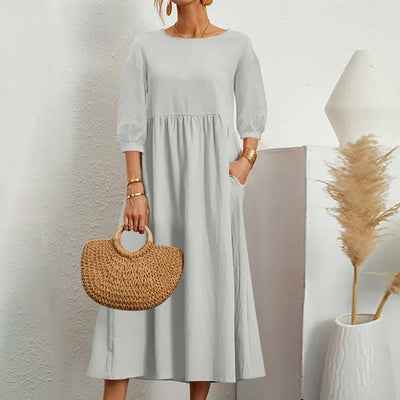 Maëlle - Robe Midi Élégante En Tissu De Haute Qualité