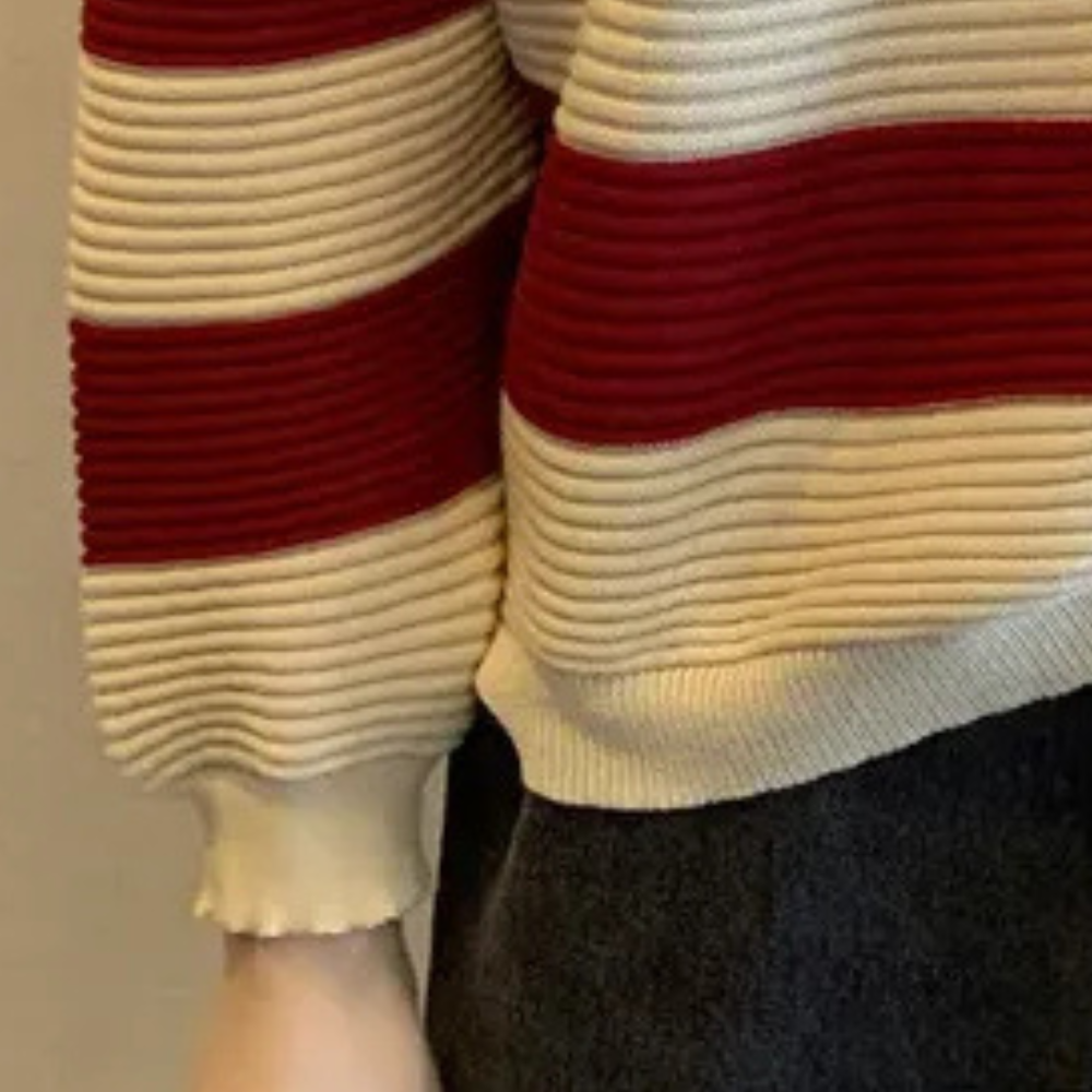 NOELY - Pull à Rayures d'Automne pour Femmes