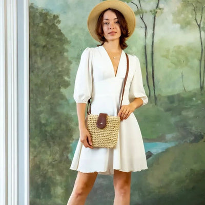 Céleste sac en paille tressée