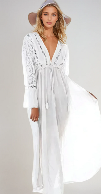 Vivienne - Robe Maxi Élégante En Tissu Fluide