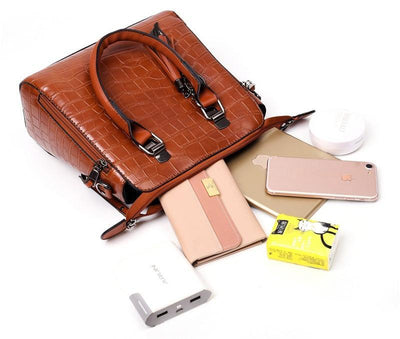 HELGA™ - ENSEMBLE DE 4 SACS EN CUIR ÉLÉGANT