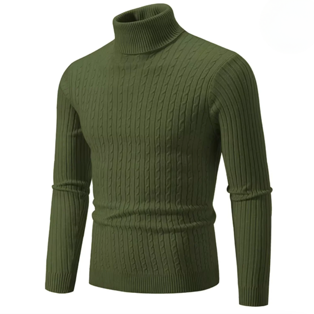 LORETT| Pull tricoté chaud à col roulé