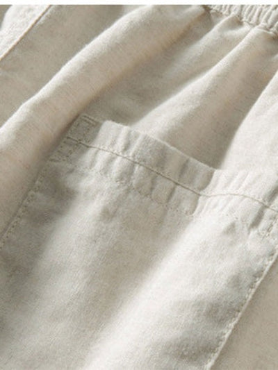 Chemise jacquard cubaine et pantalon en lin