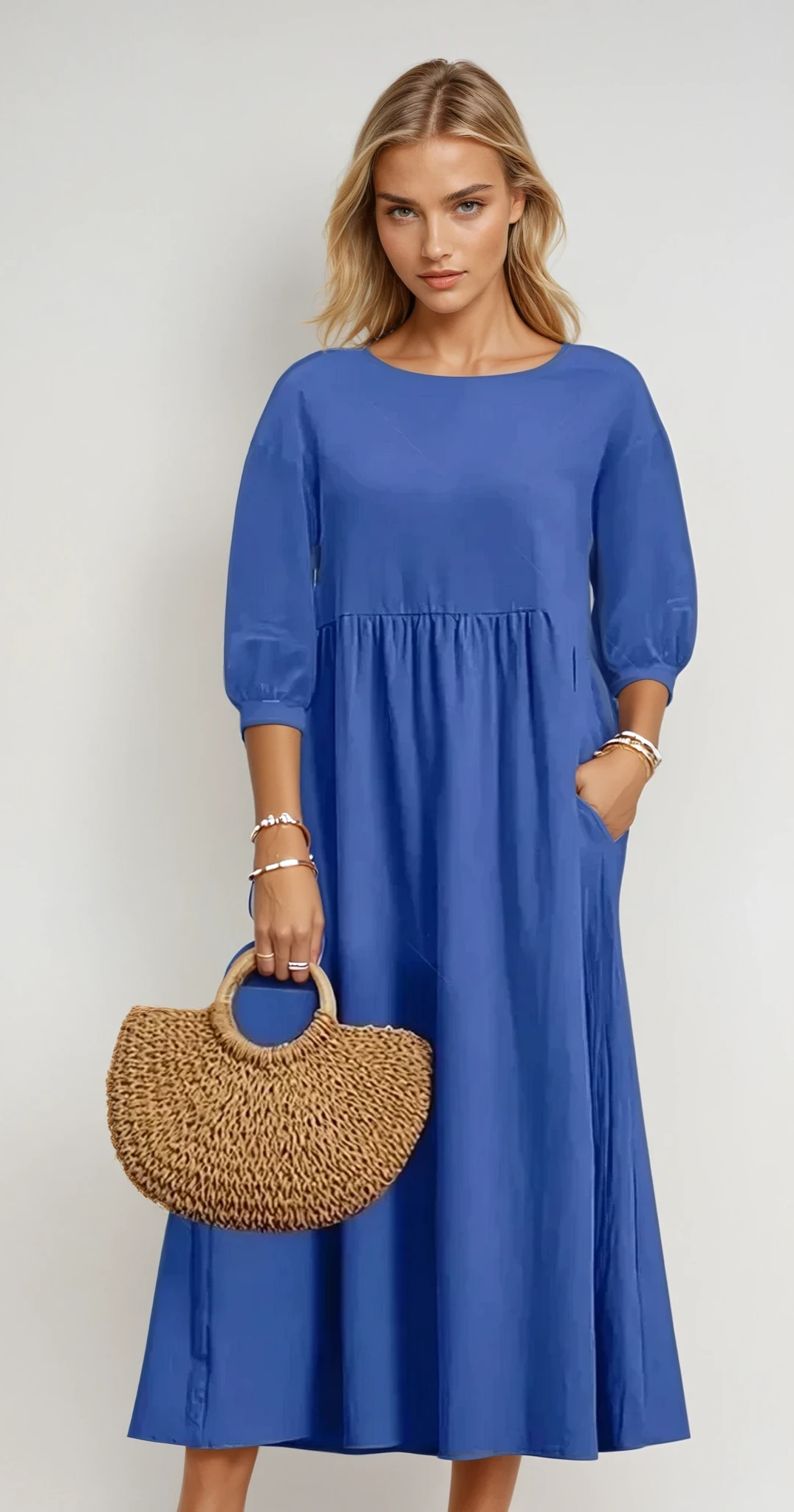 Maëlle - Robe Midi Élégante En Tissu De Haute Qualité