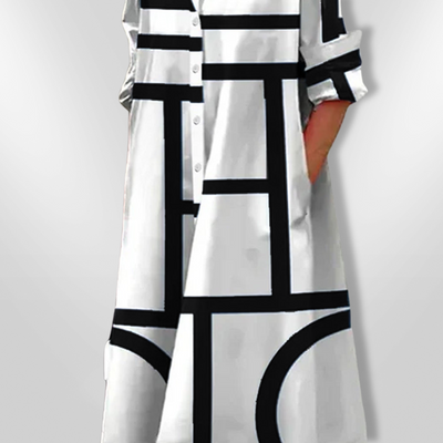 ESTELLE | Robe géométrique avec poches