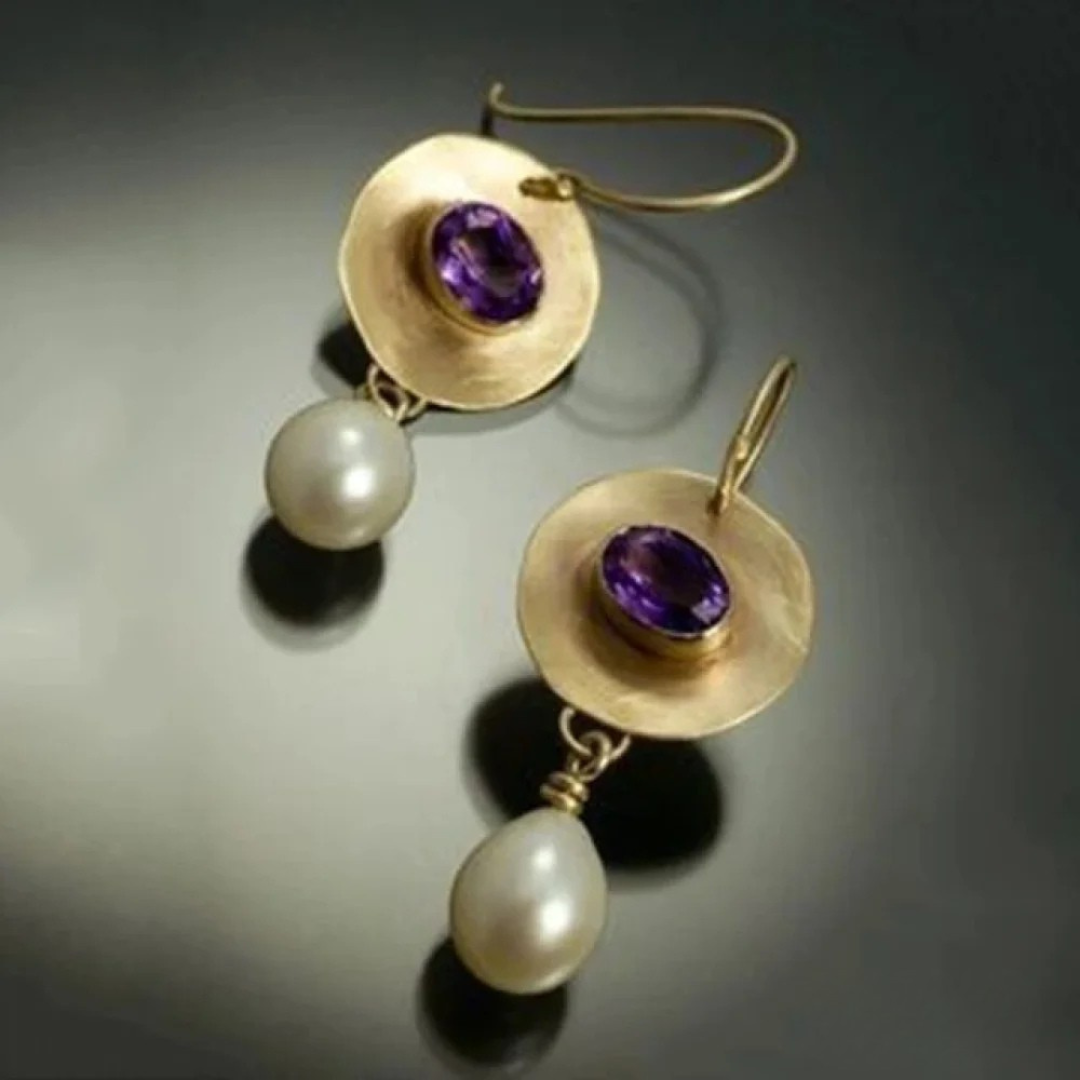 Violette™ | Boucles zircon & perle