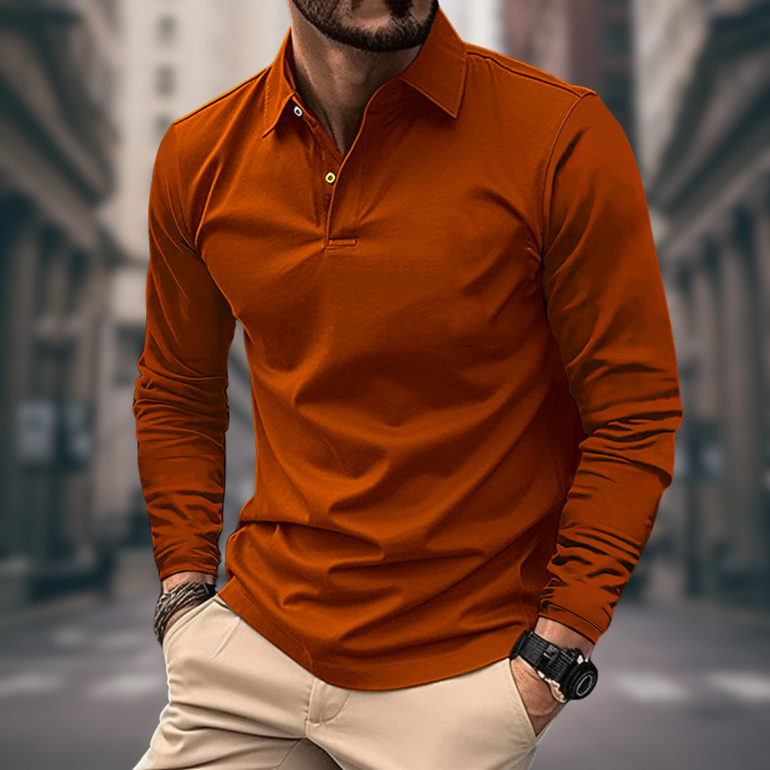 RALPH | POLO À MANCHES LONGUES EN STYLE DÉCONTRACTÉ