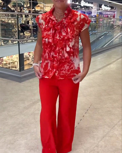 Chemise Mode Imprimé Col en V