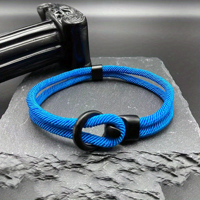 Bracelet de corde élégant fait à la main pour hommes - Parfait pour l'automne !