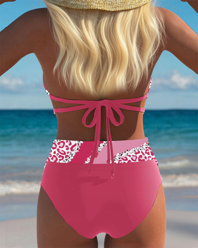 Bikini Sexy Imprimé Dos Nu