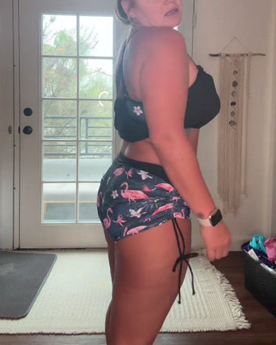 Maillot de bain – Imprimé flamant rose deux pièces