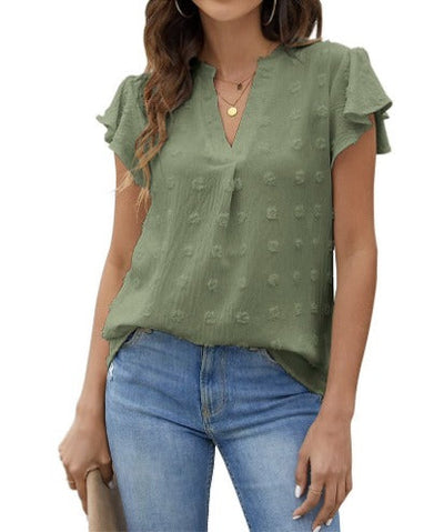 Hannah | Blouse avec patchwork et volants