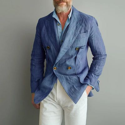 Blazer croisé à revers en pointe