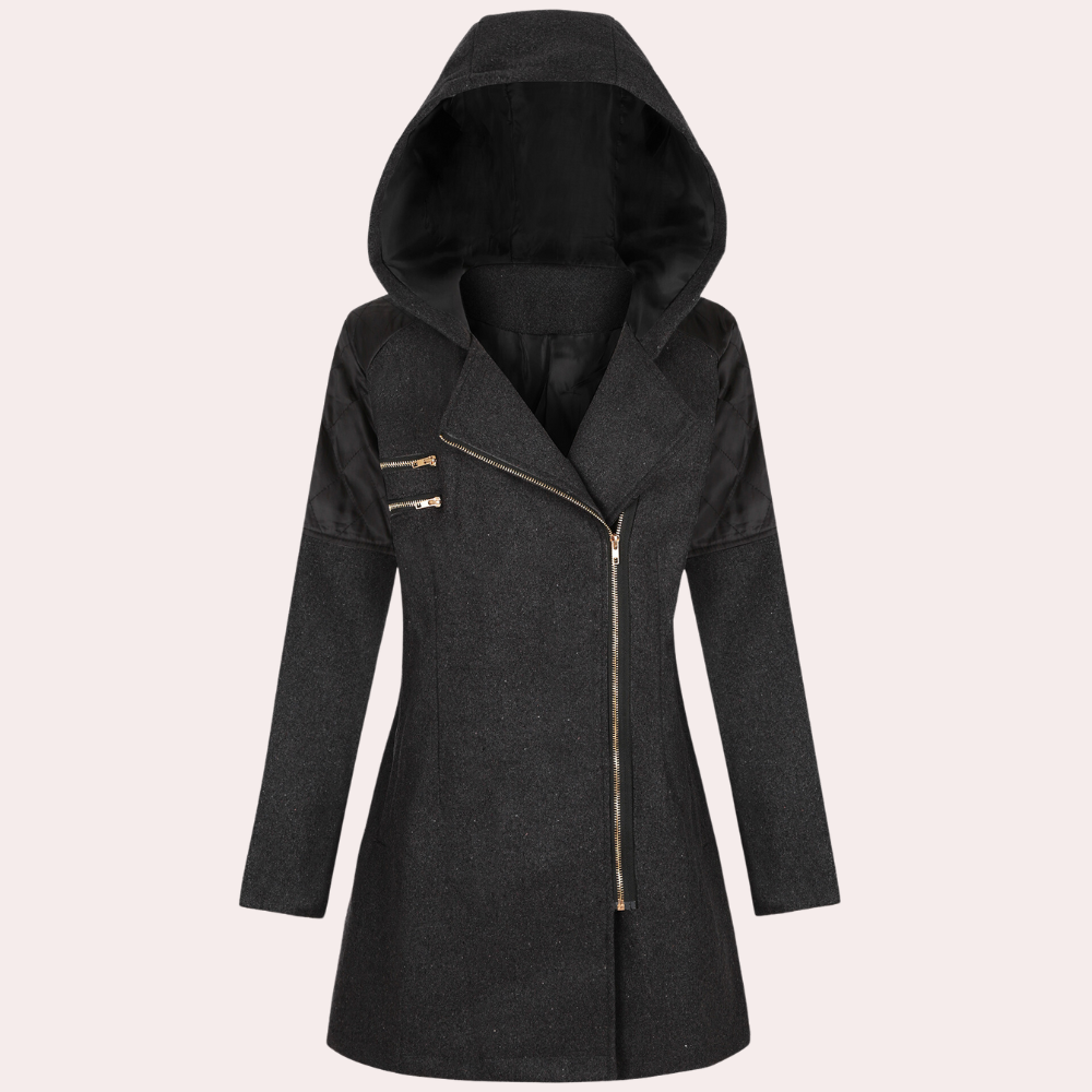 KEISY - Manteau mi-long à capuche pour femmes