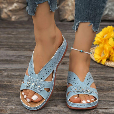 Morgane™ | Sandales Fleurie Orthopédique
